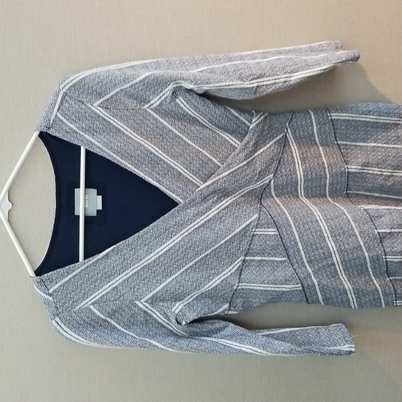 Anthropologie Maeve Wrapped Striped Column Dress Size Medium - Picture 3 of 15